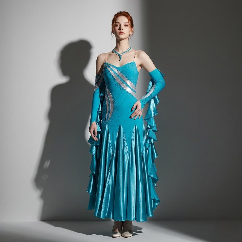 knee length dresses for ladies Sequin and Glitter Embellished A-Line Long Dress GL3001 3X / Sienna