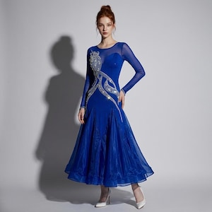 Peacock Blue Long Sleeve Dress - Etsy