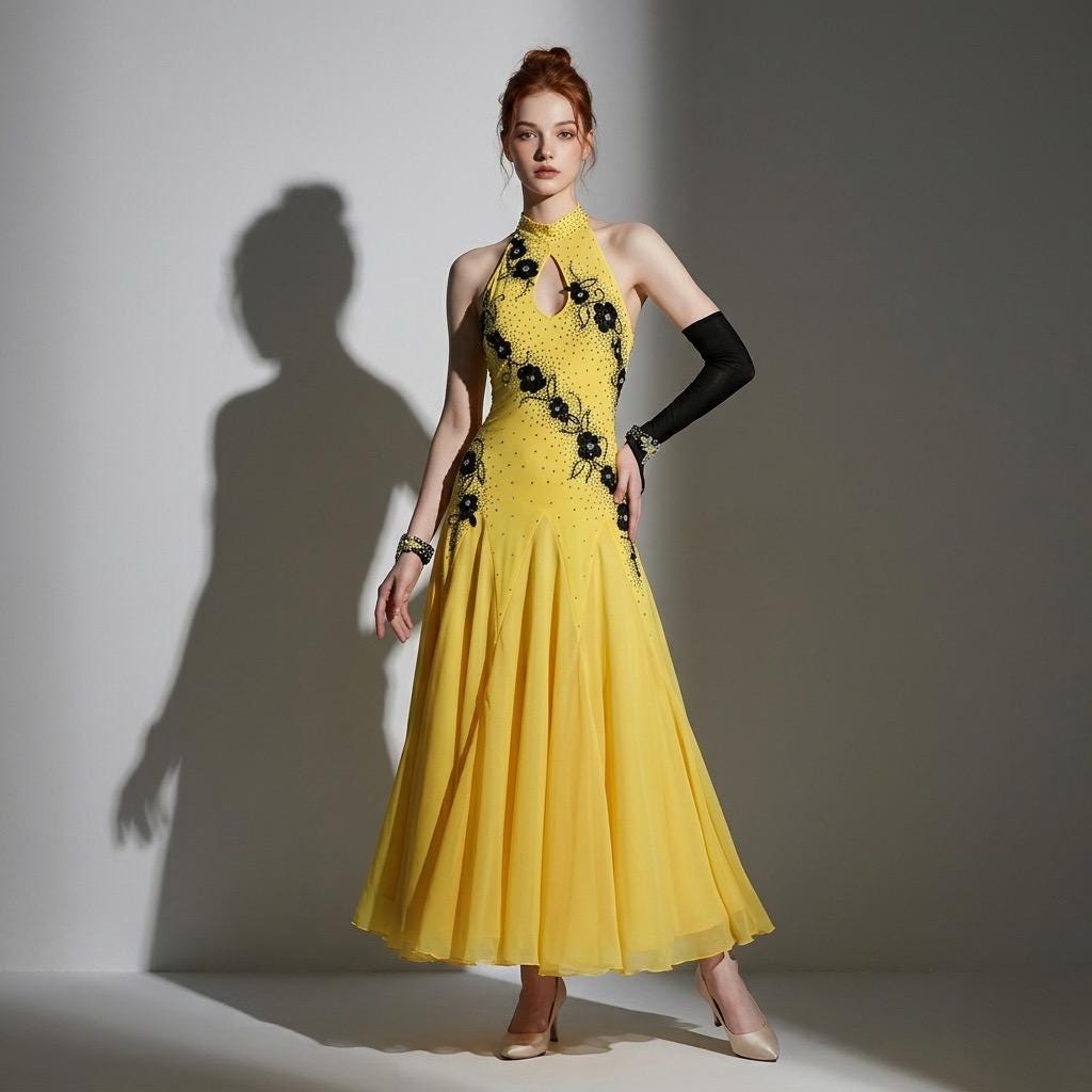knee length dresses for ladies Butter Yellow Amie Halterneck Midi Dress