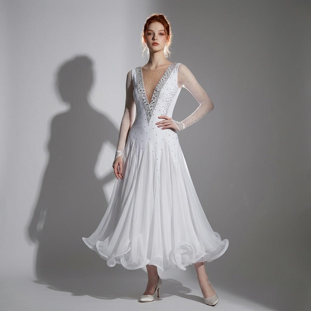 luxury women dresses Luxury Square Neck Evening Dress with Cape Sleeves SS494