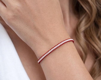 Traditional Romanian Martisor Gift - Red White Lucky Bracelet