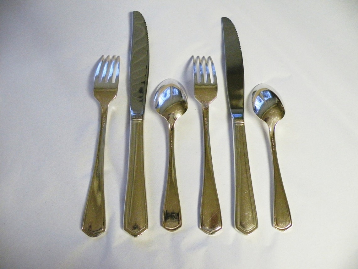 Oneida Silverplate Flatware Set of 2 Place Settings Hotel Etsy