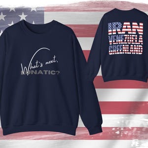 What’s Next Lunatic Sweatshirt, Resist Graphic Crewneck, Freedom Statement Pullover, Political Streetwear Sweatshirt