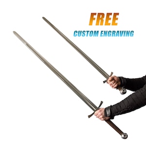 HEMA Sword, Longsword Carbon Steel Training Sword, Sparring Sword, Medieval Sword