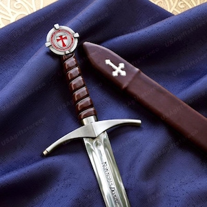 Accolade Sword Of The Knights Templar Replica, Medieval Crusader Sword, Templar Collectible Sword, Decorative Knight Sword, Gift For Him