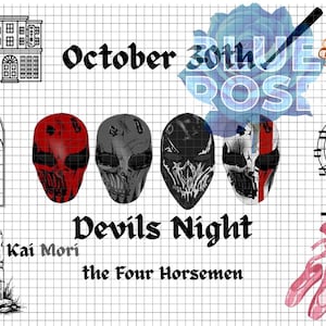 Devils Night Series PNG – The Four Horsemen Bookish Design (Digital Download)