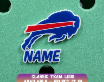 Personalized Buffalo Football Bogg Bag Tag: Bag Tassel, Bogg Name Bits, Charm for Bookbags