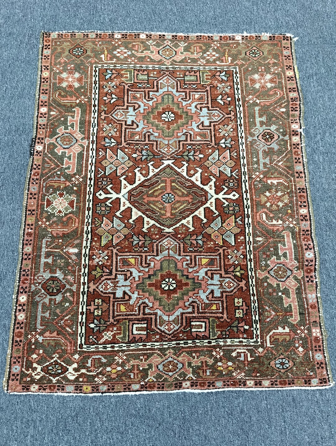 Turkish Rug Small 3x4 Vintage Turkish Rug, Small Wool Geometric Handmade Carpet - Etsy