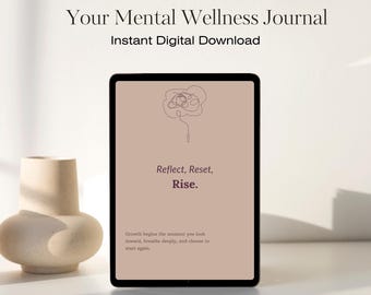 Printable Journal for Mental Well-being | Mindfulness, Daily Reflection, Self-Care (PDF Download)