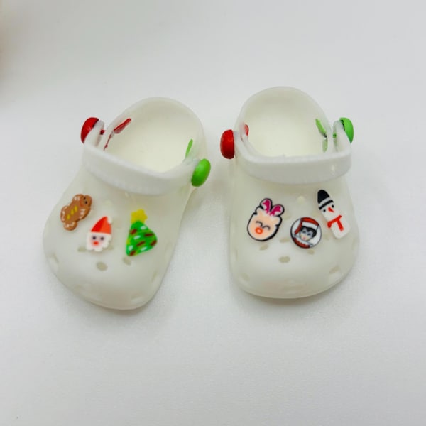 Miniature Doll “Crocks” Shoes: 12" Elf Accessories with Charms - Now 3D printed!