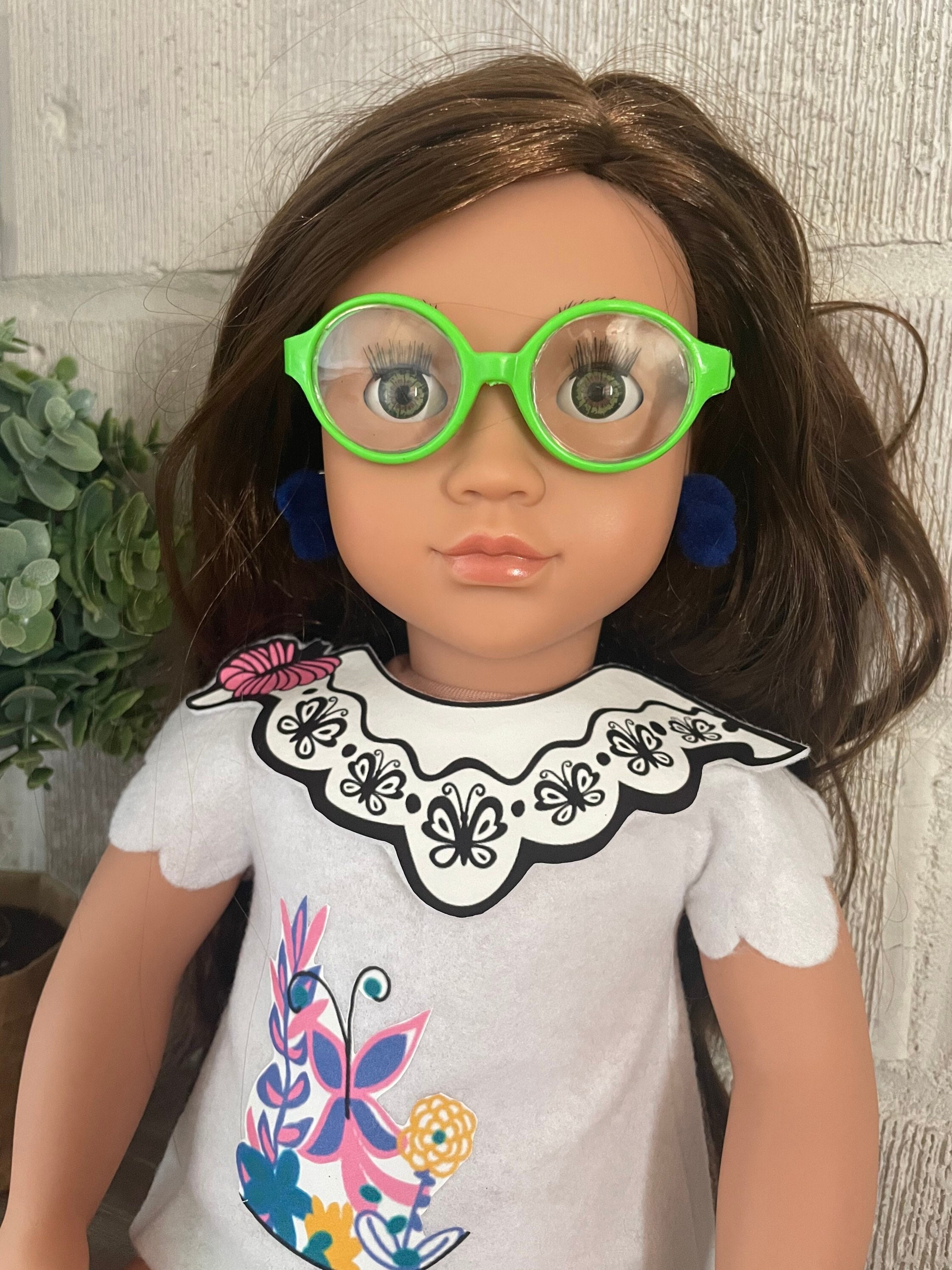 Green Mirabel Glasses for 18 Dolls // American G // Our Gen Etsy