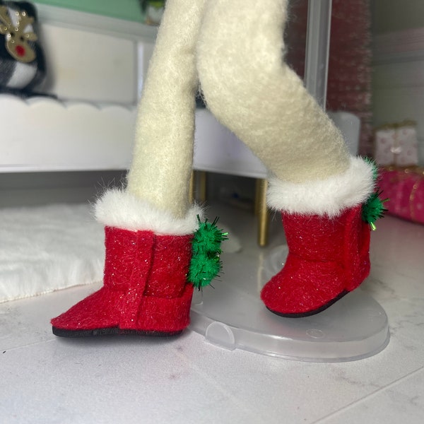 Elf & Doll Winter Huggs Boots // Elf Winter Boots // Doll Boots // Doll Clothing // Elf Accessories // Doll Shoes