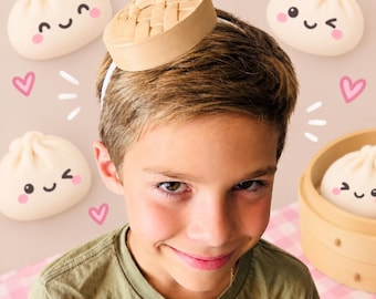 Dumpling Squishy Halloween Costume Headband | Handmade Dumpling Box Headband | Food Costume Accessory | Kids & Adult Halloween