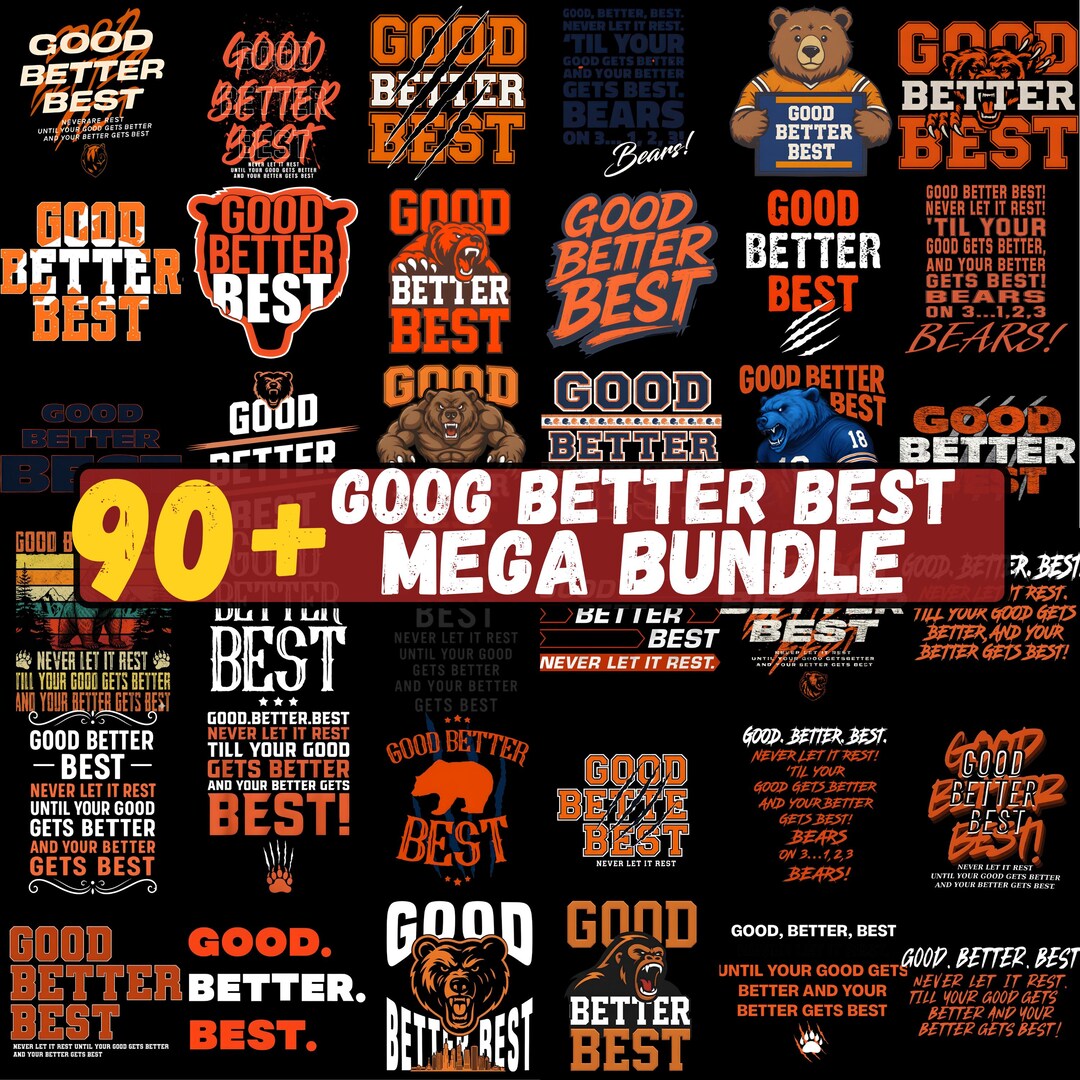 90 Good Better Best Motivational PNG, Inspirational Bear Graphic Design ...