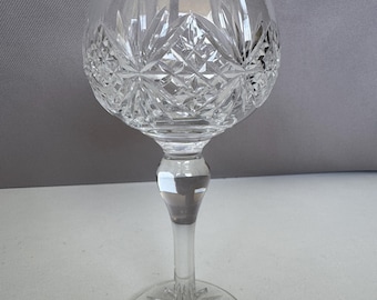 Kristall Weinglas Brandyglas Klar Facettiert Kugelknauf Sternschliff 17,5cm Vintage
