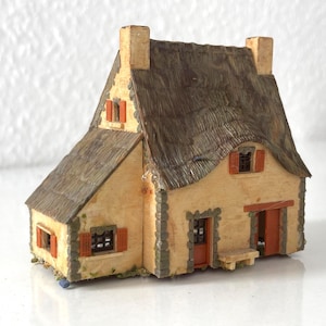 Vintage Model House Set H0 Farmhouse & Interflora Flower Shop Fleurop Diorama Model Railway