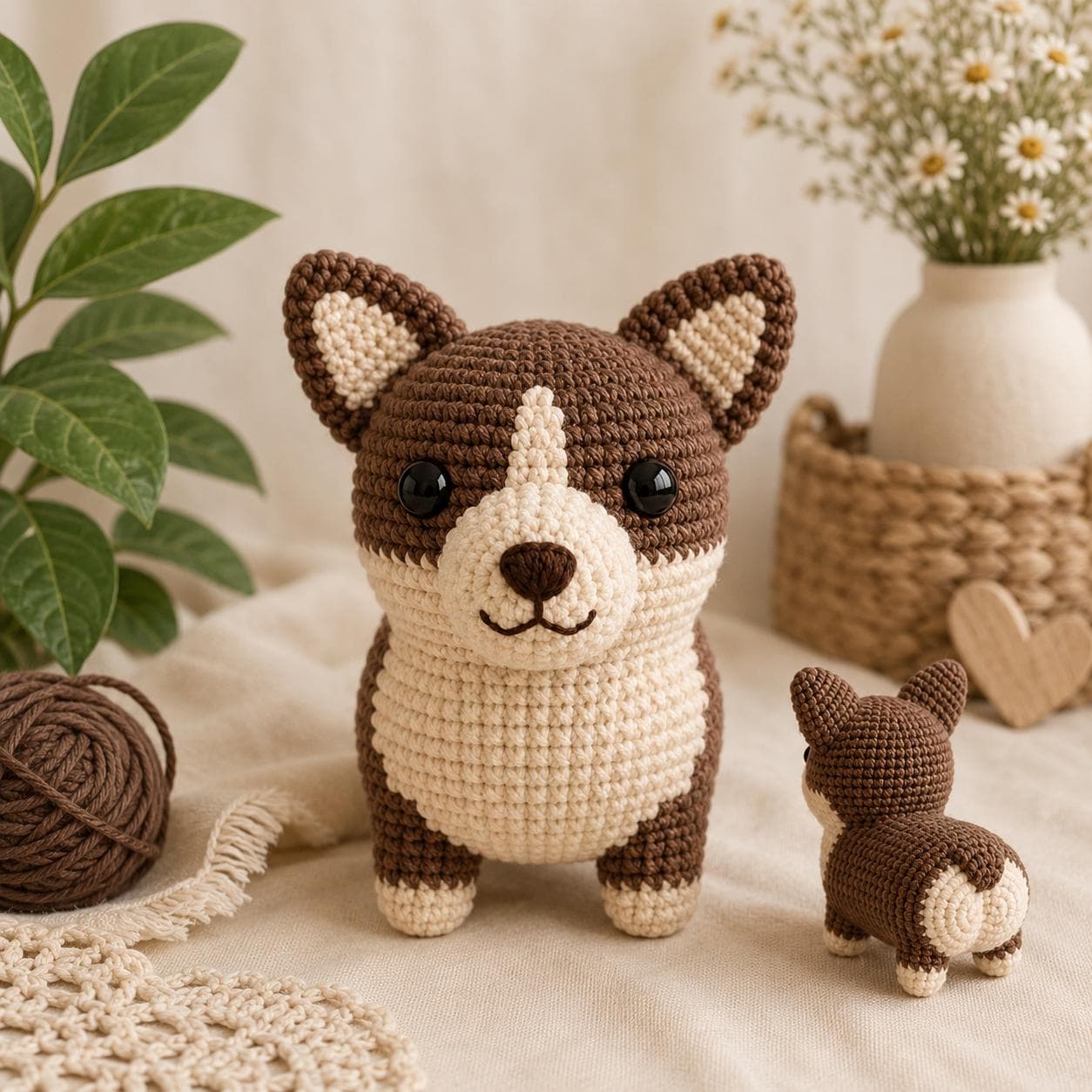 35 Corgi Crochet Patterns for Amigurumi, Pillows, Keychains, and Dog-Lover Gifts 9 Corgi Crochet Pattern low Sew Amigurumi Puppy Tutorial