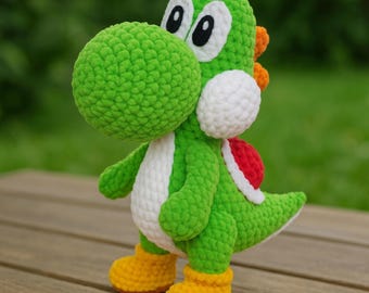 Yoshi-inspirierter Dinosaurier Amigurumi Häkelanleitung, PDF Download, Easy Fun DIY, Perfekt für Anfänger,Fortgeschrittene