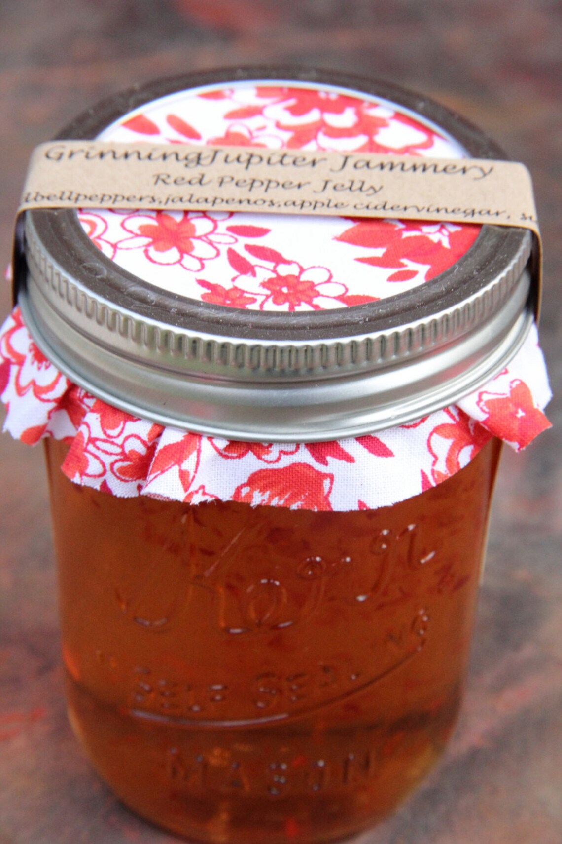 Homemade Red Bell Pepper Jelly 8oz Jar Etsy