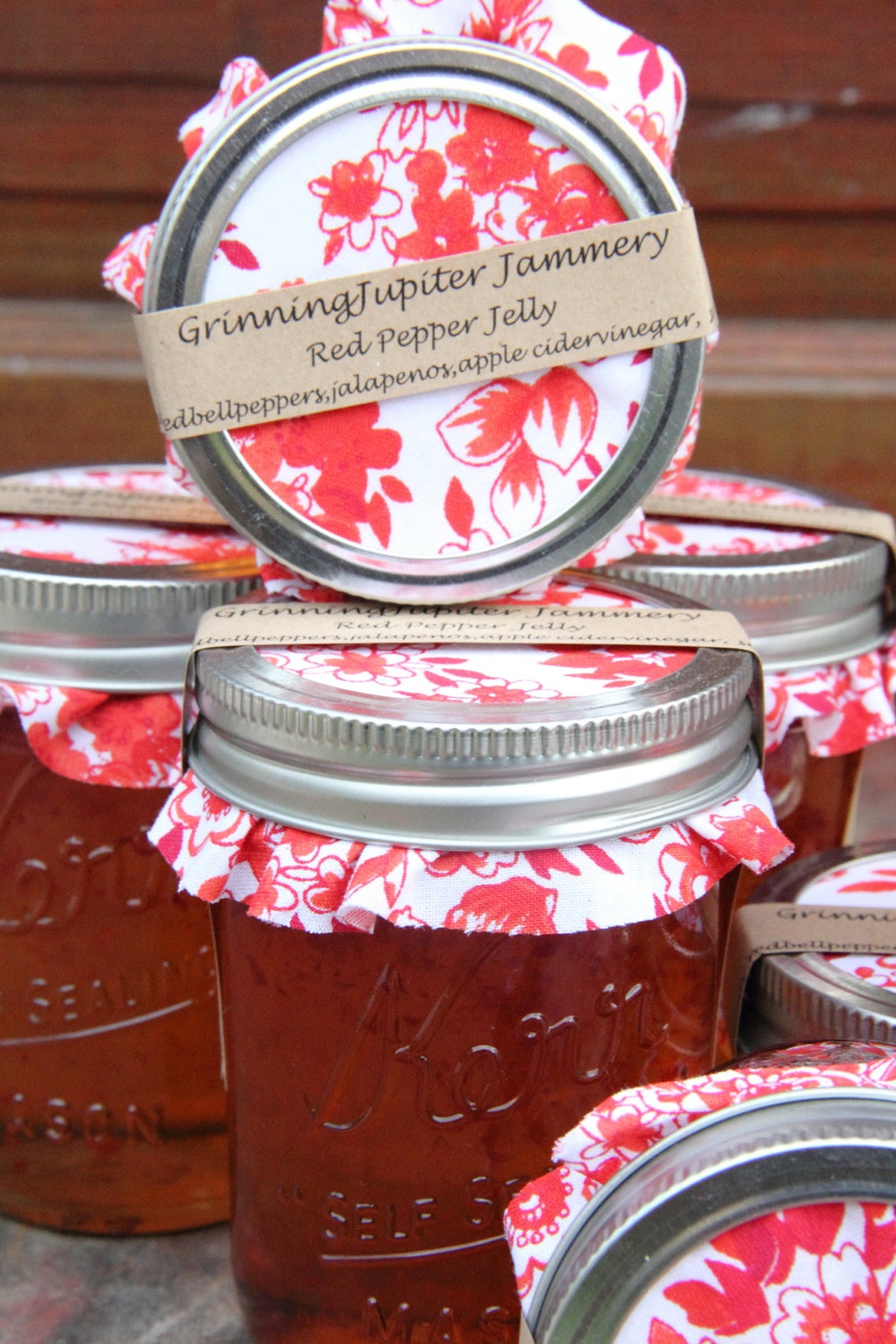 Homemade Red Bell Pepper Jelly 8oz Jar Etsy