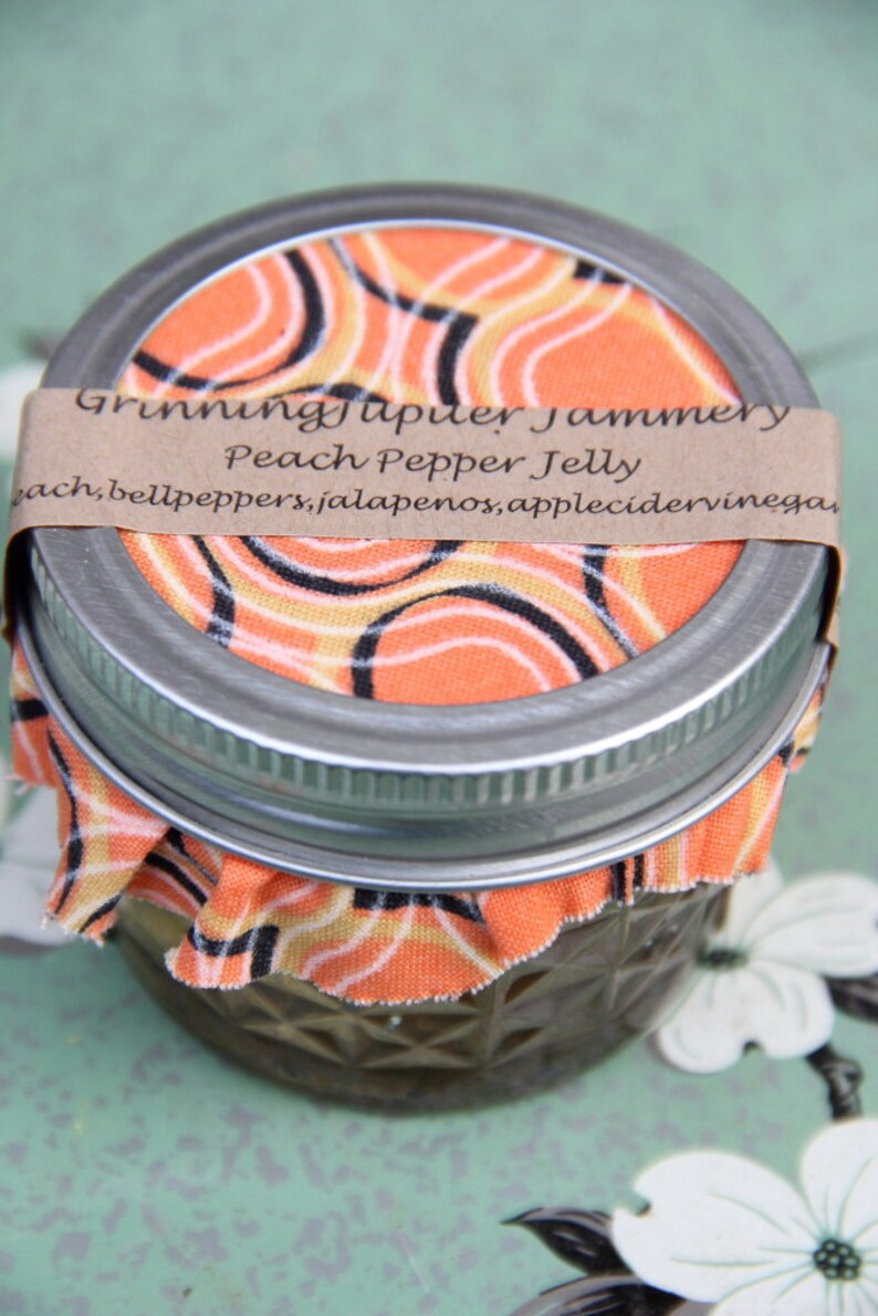 Chunky Peach Jalepeno Pepper Jelly 4oz image 3