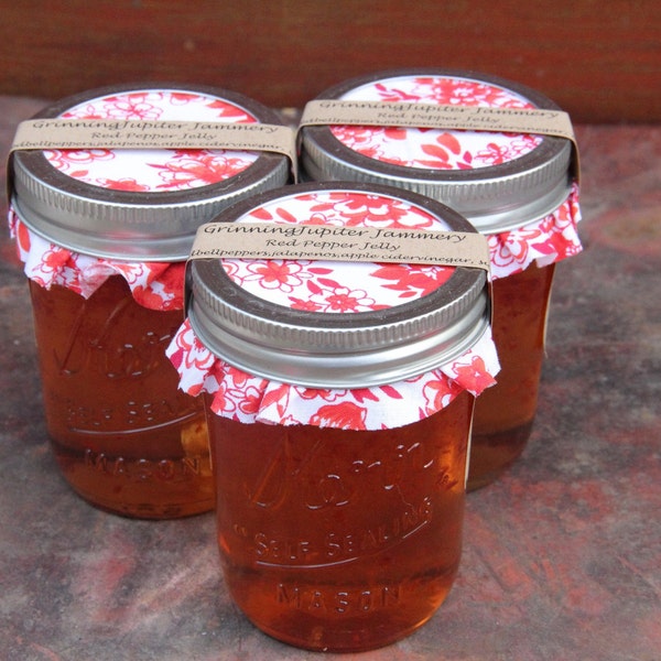 Homemade Red Bell Pepper Jelly - 8oz jar