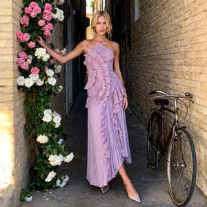 lilac flowy maxi dress Bellus Maxi Dress - Lilac main image 1