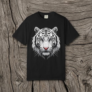 White Tiger Apex Predator Tee, Comfort Colors Shirt, Silent Hunter Vintage Streetwear, Front Print, Reaper Reps