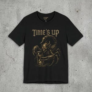 Dark Gym Shirt, Skeleton Scorpion Tee, Time's Up Graphic, Superset Motivation, Edgy Workout Wear, Dark Fitness Gift, Time's Up Shirt