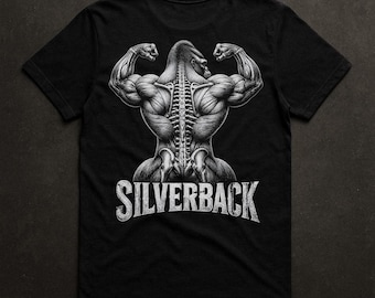 Camiseta con estampado de esqueleto de gorila en la espalda / Entrenamiento de fuerza Silverback Reaper Reps