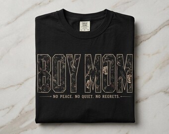 Junge Mama Kein Frieden, keine Ruhe, kein Bedauern, Komfort Farben Shirt, Muttertagsgeschenk Schwergewichts Vintage T-Shirt, Frontdruck Streetwear, Reaper Reps