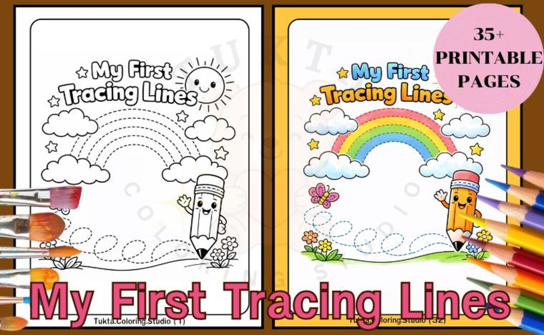Preschool Tracing Lines Workbook, Pre Writing Practice, Fine Motor ...
