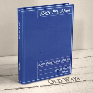 Blueprint Personalized Blank Book - Big Plans 2026 Sketchbook - Gift for Architect
