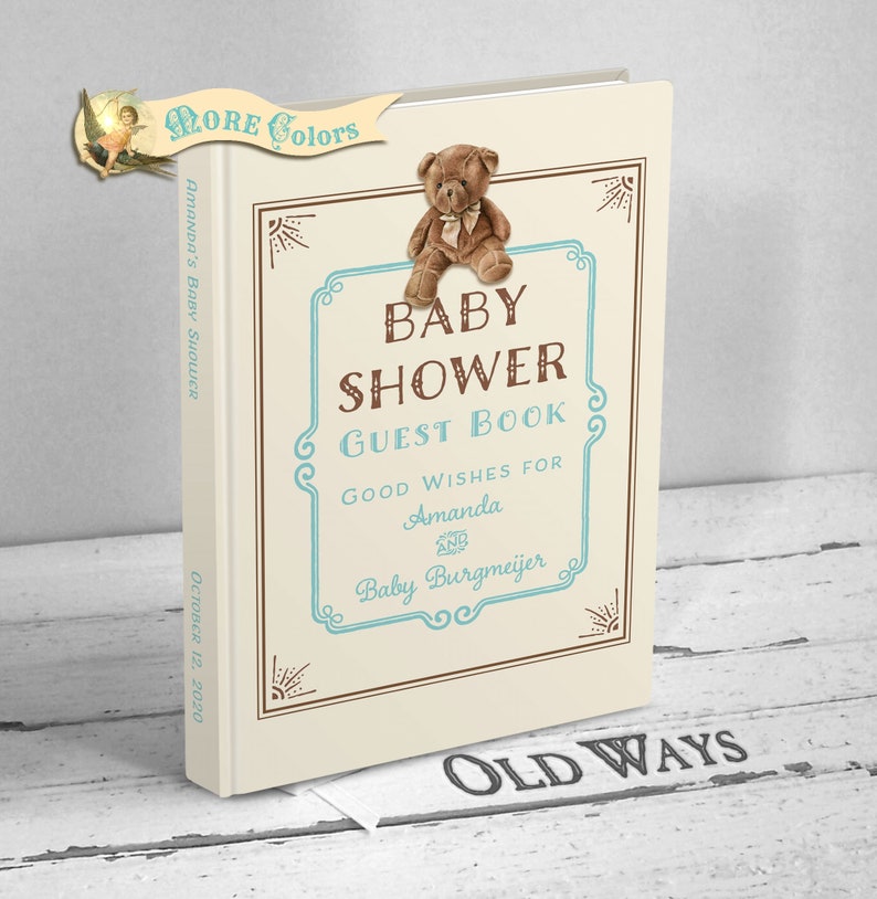 Teddy Bear Baby Shower Guest Book Boy Girl Or Gender Etsy