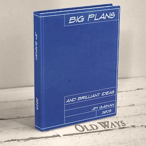 Blueprint Personalized Blank Book - Big Plans 2025 Sketchbook - Gift for Architect