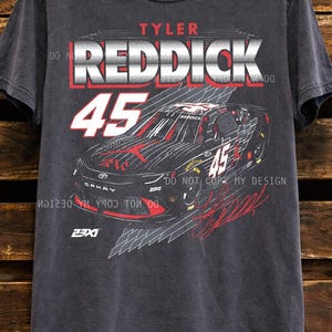 Vintage Racing Shirt, Retro Motosport Shirt, Renntag, Tyler Reddick 45 Racing Car T-Shirt - Fanbekleidung