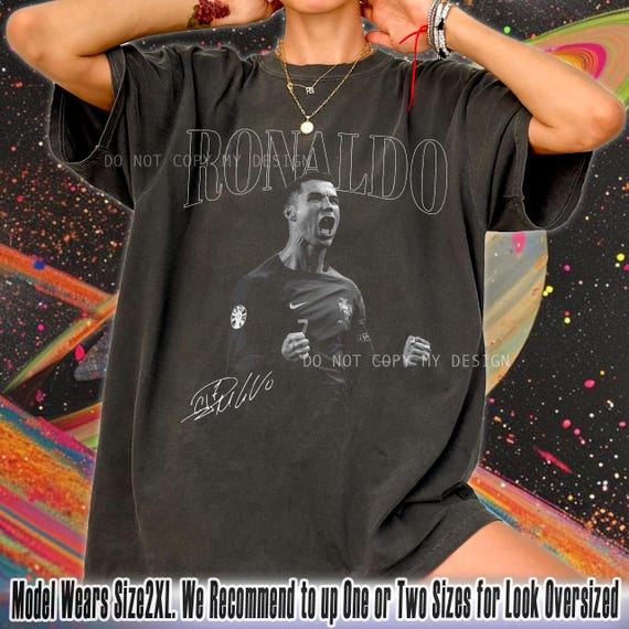 Vintage Cristiano Ronaldo Shirt, Soccer Custom Vintage Design, High Quality T Shirt, CR7 Tee, Portugal Team Merch