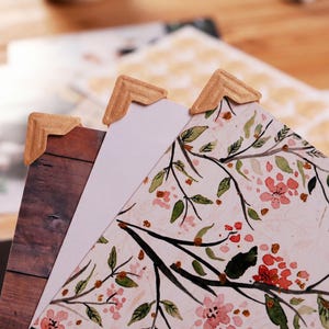 Vintage Kraft Paper Photo Corners, Polaroid Album Stickers, Scrapbook Mounts