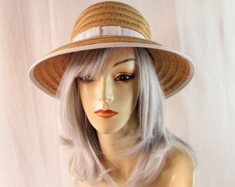 Womans Straw Hat Cappelli Straw Summer/Church/Event/trave;/ everyday fim jat