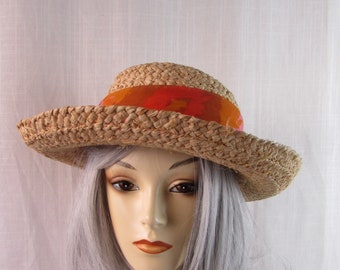 WOMANS Summer Hat Raffia SCALA BRAND  Beach/ casual/ church/ Straw/Sun/  Hat