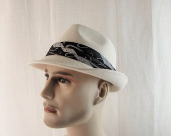 Vintage Daniele Meucci Italian Wool Fedora Hat | 80 Wool 20 