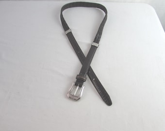 WOMANS BELT BRIGHTON Dark Brown size medium/30 leather silver buckle