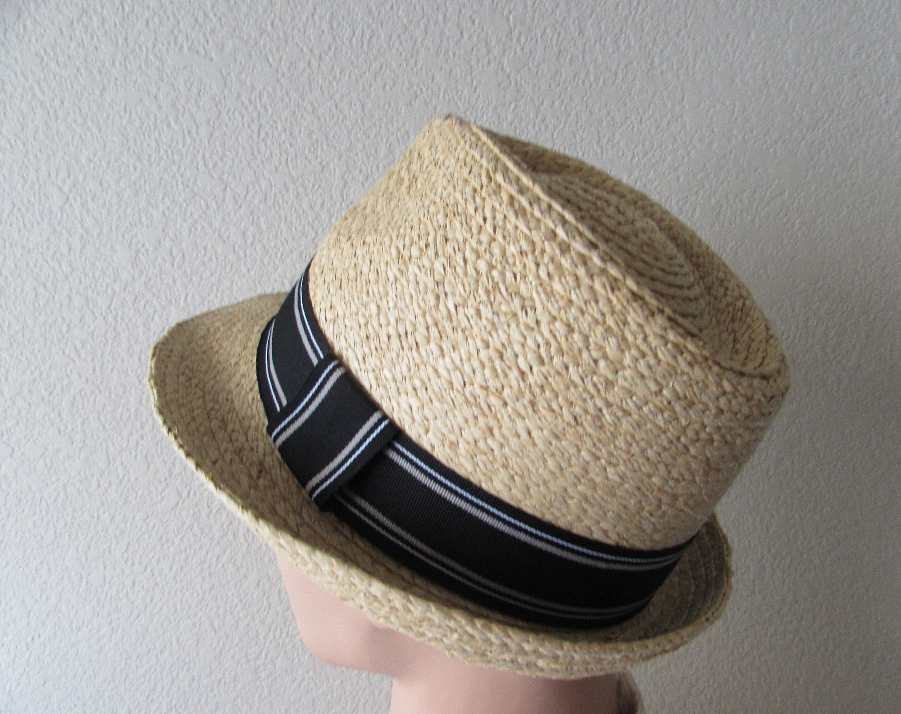 Henschel Hat Light Raffia Fedora Straw Hat Summer Sun Rocker - Etsy