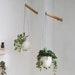 Andrew Scheiber reviewed Plant Hanger, Wood Hanging Planter, Modern Macrame, Plant Holder, Grey Macrame Plant Holder,  Minimalist Planter, Boho Home, Indoor Planter,