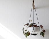 Hanging Planter, Plant Hanger, Wall Planter, Macrame Plant Hanger, Modern Macrame, Wall Decor, New Home Gift, Nature Lover Gift, Navy D