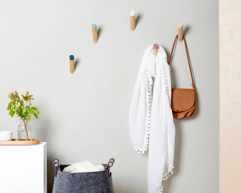 Wall Hooks Set Of Five Modern Entryway Coat Hanger Decorative Hook Kids Wh 07
