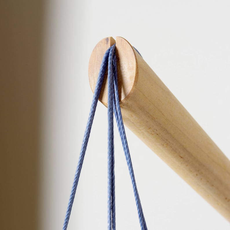 Plant Hanger Wood Hanging Planter Modern Macrame Plant image 6