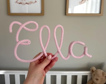 Letrero de alambre tejido personalizado con nombre / Decoración infantil personalizada
