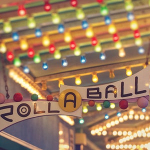 Roll-A-Ball Carnival Game Photograph: Santa Cruz Boardwalk Art Print