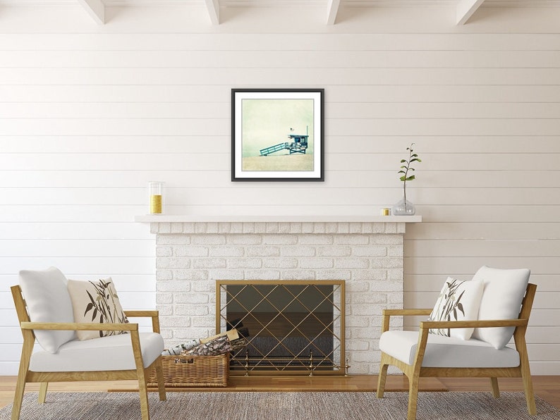 Lifeguard Tower Beach Wall Decor, Seaside Photography, Southern California, Los Angeles Wall Art, minimalist decor The Tower image 2